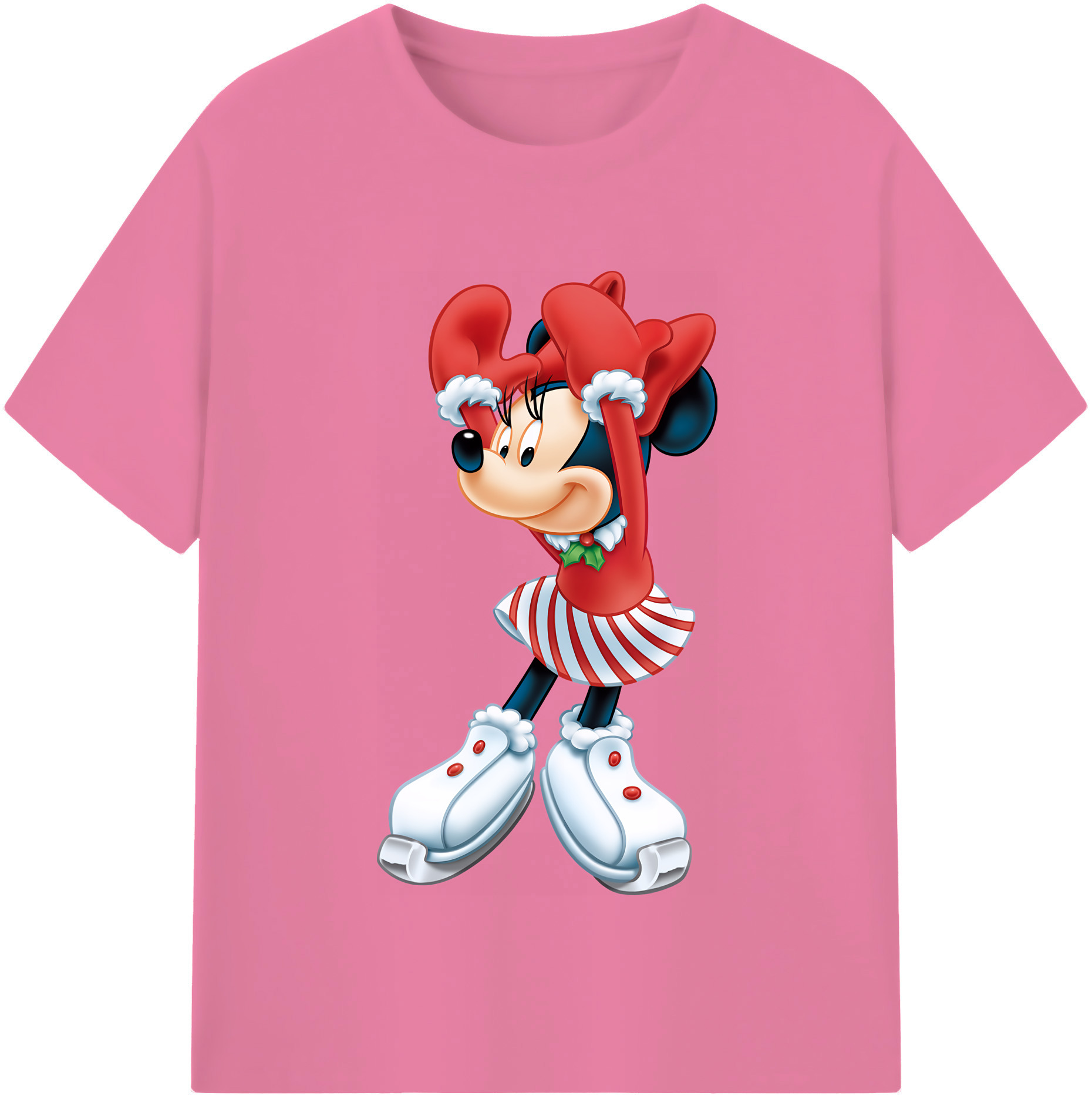 （画像用） ミッキーマウス Mickey Mouse 綿100％半袖Tシャツ（フロントプリント）